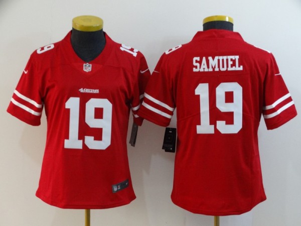 Women Nike San Francisco 49ers #19 Samuel Red Vapor Untouchable Limited Jersey