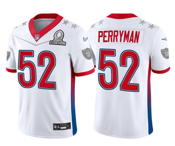 Men's Las Vegas Raiders #52 Denzel Perryman 2022 White Pro Bowl Jersey