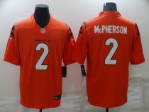 Men's Cincinnati Bengals #2 Evan McPherson Orange Vapor Untouchable Limited  Jersey