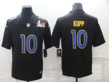 Men's Los Angeles Rams #10 Cooper Kupp Black 2022 Super Bowl LVI Game Jersey