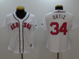 Women MLB Boston Red Sox #34 Ortiz White Game Nike Jersey