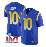 Men's Los Angeles Rams #10 Cooper Kupp Royal 2022 Super Bowl LVI Vapor Limited Jersey