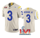 Men's Los Angeles Rams #3 Odell Beckham Jr. Bone 2022 Super Bowl LVI Vapor Limited Jersey