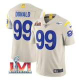 Men's Los Angeles Rams #99 Aaron Donald Royal 2022 Super Bowl LVI Vapor Limited Jersey