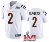 Men's Cincinnati Bengals #2 Evan McPherson White Vapor Untouchable Limited  Jersey