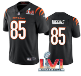 Men's Cincinnati Bengals #85 Tee Higgins Black 2022 Super Bowl LVI Vapor Limited Jersey