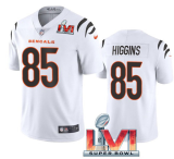 Men's Cincinnati Bengals #85 Tee Higgins White 2022 Super Bowl LVI Vapor Limited Jersey