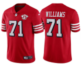 Men's San Francisco 49ers #71 Trent Williams Red 2021 75th Anniversary  Vapor Limited Jersey