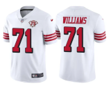 Men's San Francisco 49ers #71 Trent Williams White 2021 75th Anniversary Vapor Untouchable Limited Jersey