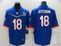 Men's Minnesota Vikings #18 Justin Jefferson 2022 Royal Pro Bowl Jersey