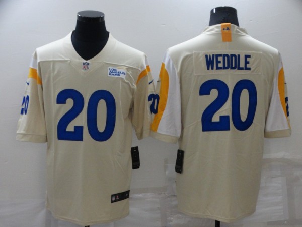 Men's Los Angeles Rams #20 Weddle Bone Vapor Limited Stitched NFL Jersey