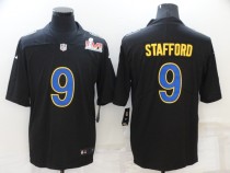 Men's Los Angeles Rams #9 Matthew Stafford Black 2022 Super Bowl LVI Game Jersey