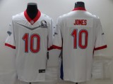 Men's New England Patriots #10 Mac Jones 2022 White Pro Bowl Jersey