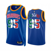 NBA Golden State Warriors #95 Juan Toscano-Anderson 2022 Royal Special Mexico Classic Jersey