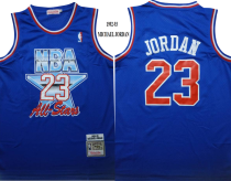 NBA Chicago Bulls #23 Jordan 1992-93 All-Star Blue Throwback Jersey