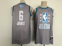 NBA Los Angeles Lakers 2022 All-Star #6 Lebron James Grey Jersey