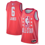 NBA Los Angeles Lakers 2022 All-Star #6 Lebron James Maroon Jersey