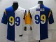 Men's Los Angeles Rams #99 Aaron Donald Royal/White Split Vapor Limited Jersey