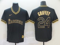 MLB Seattle Mariners #24 Ken Griffey 2021 Black Gold Game Nike Jersey