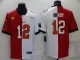 Men's Tampa Bay Buccaneers #12 Tom Brady Super Bowl LV Split Captain C Vapor Limited Jersey