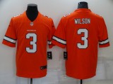 Men's Denver Broncos #3 Russell Wilson Orange Color Rush Limited Jersey