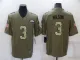 Men's Denver Broncos #3 Russell Wilson Olive Camo Salute To Service Limited Jersey