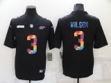 Men's Denver Broncos #3 Russell Wilson Black Crucial Catch Limited Jersey