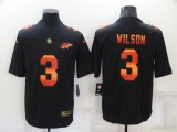 Men's Denver Broncos #3 Russell Wilson Black Fashion Limited Jersey