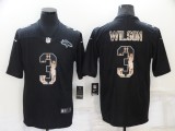 Men's Denver Broncos #3 Russell Wilson Black Statue Of Liberty Limited Jersey