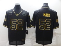 Men's Men's Los Angeles Chargers #52 Khalil Mack Black/Gold Salute To Service Limited Jersey