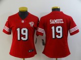 Women San Francisco 49ers #19 Samuel Scarlet 75th Anniversary Alternate Vapor Limited Jersey