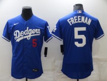 MLB Los Angeles Dodgers #5 Freddie Freeman Royal Blue Flex Base Elite Jersey