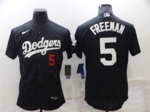 MLB Los Angeles Dodgers #5 Freddie Freeman Black Flex Base Elite Jersey