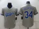 MLB Los Angeles Dodgers #34 Toro Valenzuela Gray Throwback Game Jersey