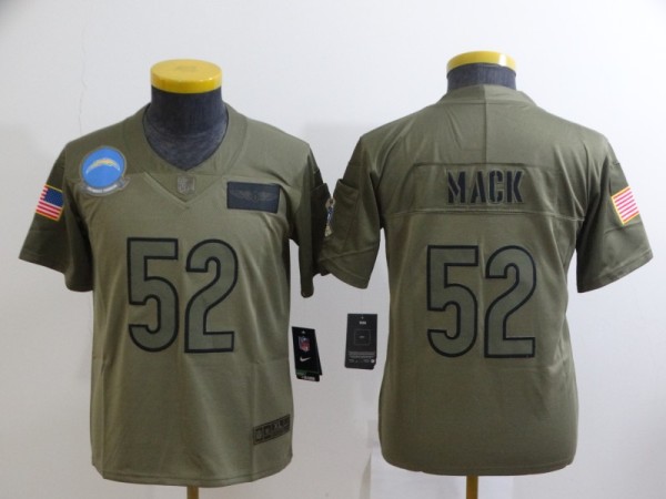 Youth Los Angeles Chargers #52 Khalil Mack Salute To Service Limited Jersey