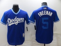 MLB Los Angeles Dodgers #5 Freddie Freeman Blue Game Jersey