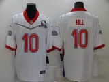 Men's Kansas City Chiefs #10 Hill 2022 White Pro Bowl Jersey