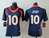 Women Denver Broncos #10 Jerry Jeudy Navy Blue Vapor Untouchable Limited Jersey