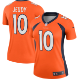 Women Denver Broncos #10 Jerry Jeudy Orange Vapor Untouchable Limited Jersey