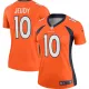 Women Denver Broncos #10 Jerry Jeudy Orange Vapor Untouchable Limited Jersey