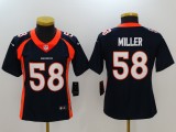 Women Nike Denver Broncos #58 Miller Blue 2017 Vapor Untouchable Jersey