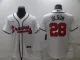 Men's Atlanta Braves #28 Matt Olson White Game Nike Jersey