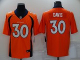 Men's Denver Broncos #30 Davis Orange Vapor Untouchable Limited Jersey