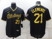 MLB Pittsburgh Pirates #21 Roberto Clemente Black Game Nike Jersey