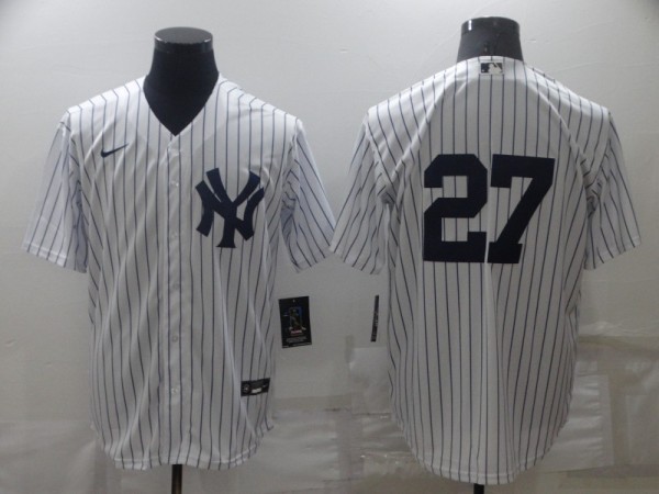 Men's New York Yankees #27 Darrell Rasner White Jersey