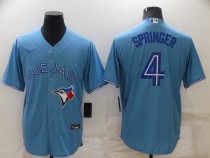 MLB Toronto Blue Jays #4 Springer Blue Game Jersey