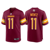 Men's Washington Commanders #11 Carson Wentz 2022 Burgundy Vapor Limited Jersey