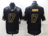 Men's Las Vegas Raiders #17 Davante Adams Black/Gold Salute To Service Limited Jersey