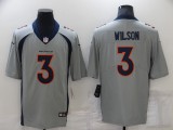Men's Denver Broncos #3 Russell Wilson Grey Inverted Legend Limited Jersey