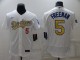 MLB Men's Los Angeles Dodgers #35 Cody Bellinger 2021 White Gold Flex Base Elite Jersey